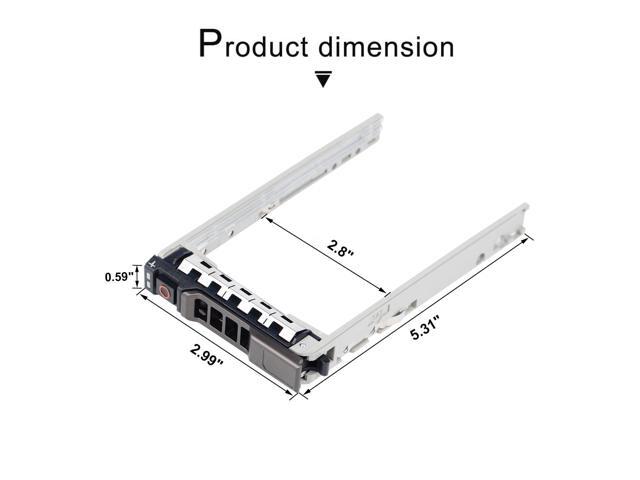 Hard Drive Bracket 2.5' SSD Mount G176J HDD Caddy SAS SATA Hard Drive Tray Caddy Compatible with D. ell PowerEdge R610 R620 R710 T710 R720 R815...