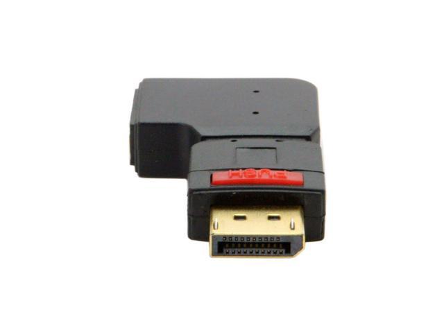 Vszerda DisplayPort Male to Female Extension Adapter Standard DP 4K Right Angled 90 Degree