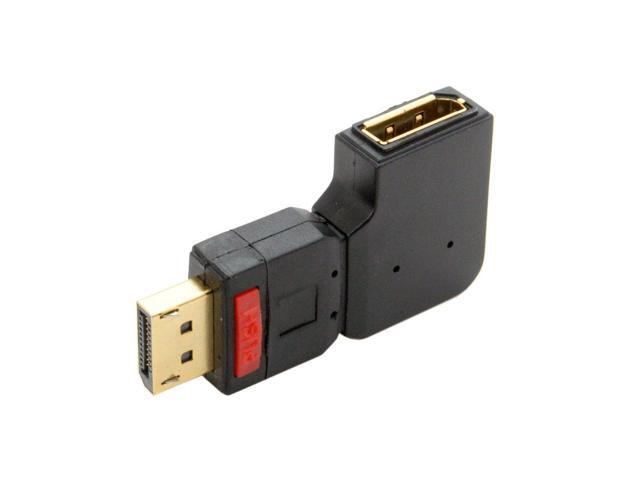 Vszerda DisplayPort Male to Female Extension Adapter Standard DP 4K Right Angled 90 Degree