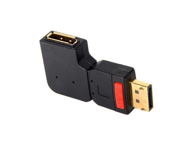 Vszerda DisplayPort Male to Female Extension Adapter Standard DP Left Angled 90 Degree