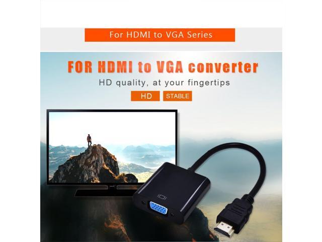 Vszerda HDMI to VGA Adapter, Gold-Plated HDMI Male to VGA Female Cable Adapter with Micro/Mini HDMI Converter for Computer, Desktop, Laptop,...