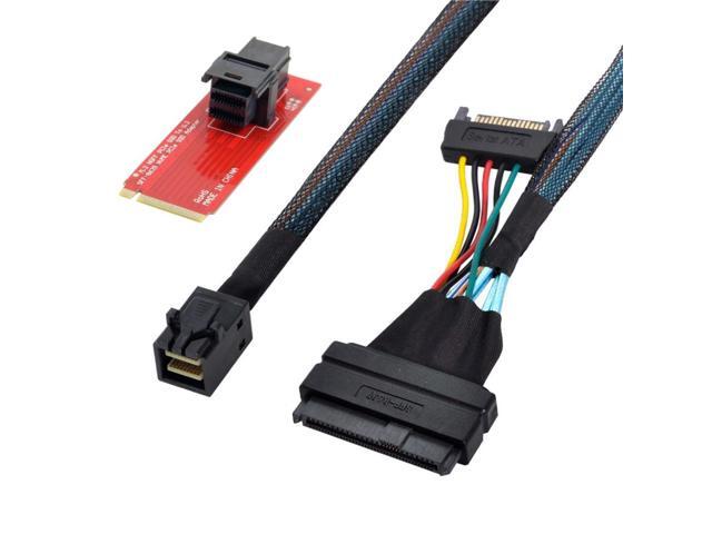 Vszerda SFF-8643 to U.2 SFF-8639 Cable with SFF-8643 to NGFF Adapter for Mainboard U.2 SSD 750 P3600 P3700