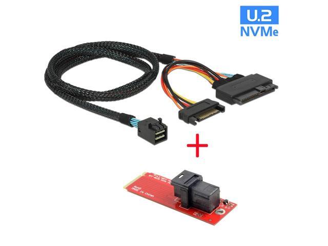 Vszerda SFF-8643 to U.2 SFF-8639 Cable with SFF-8643 to NGFF Adapter for Mainboard U.2 SSD 750 P3600 P3700