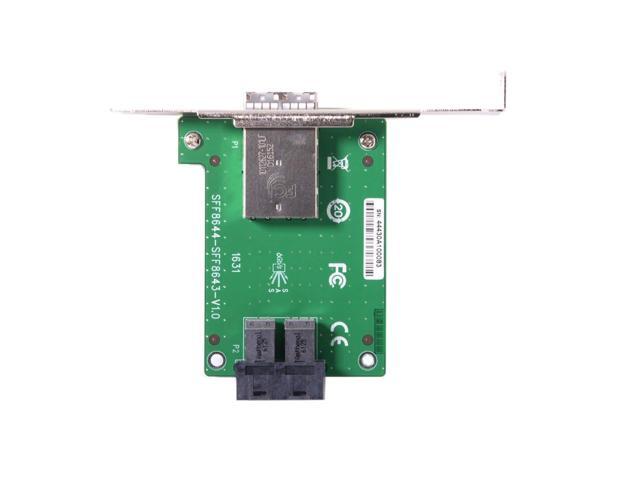 Vszerda Mini SAS 2 SFF-8644 to 2 SFF-8643 HD Data Server Converter Adapter with Bracket