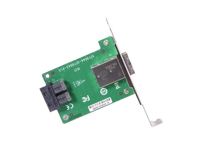 Vszerda Mini SAS 2 SFF-8644 to 2 SFF-8643 HD Data Server Converter Adapter with Bracket