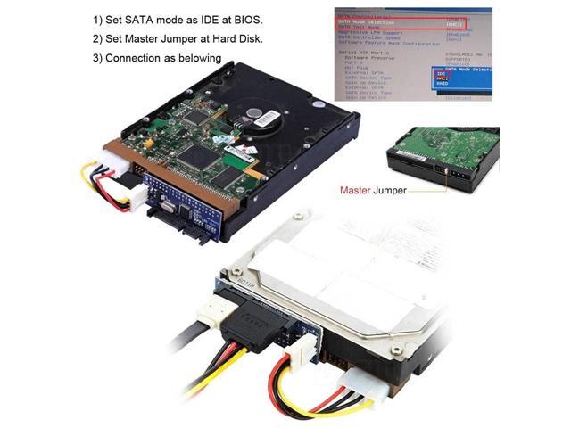 Vszerda 3.5' IDE/PATA 40Pin Hard Disk Drive to SATA Motherboard Adapter Converter