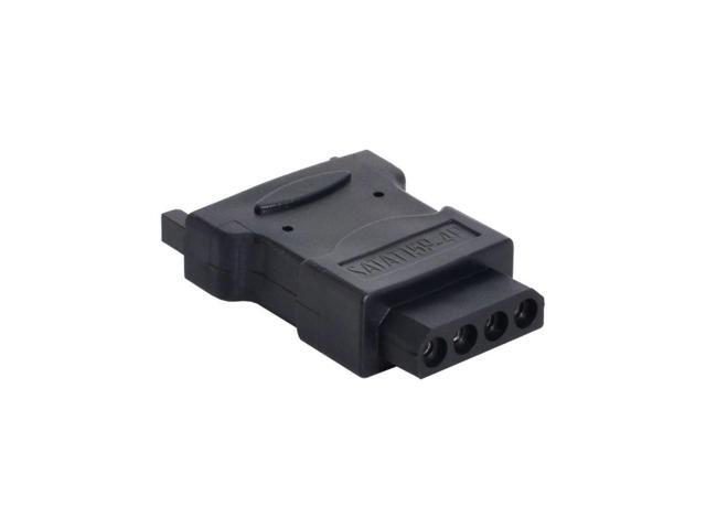 Vszerda SATA to IDE 4pin Power Adapter 15Pin SATA Male to Molex IDE 4Pin Female Cable Adapter