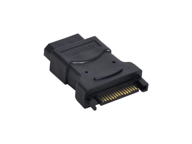 Vszerda SATA to IDE 4pin Power Adapter 15Pin SATA Male to Molex IDE 4Pin Female Cable Adapter