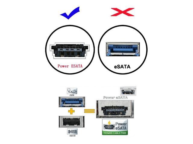 Vszerda Power eSATA Cable,Power eSATA to SATA 22Pin Data Transfer Extension Cable Support 5V/12V Power for 2.5'/3.5' Hard Disk Drive 50cm