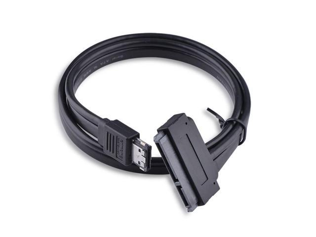 Vszerda Power eSATA Cable,Power eSATA to SATA 22Pin Data Transfer Extension Cable Support 5V/12V Power for 2.5'/3.5' Hard Disk Drive 50cm