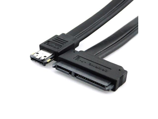Vszerda Power eSATA Cable,Power eSATA to SATA 22Pin Data Transfer Extension Cable Support 5V/12V Power for 2.5'/3.5' Hard Disk Drive 50cm