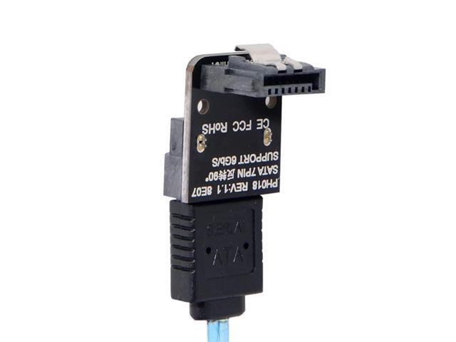 Vszerda SATA 7Pin Female to 7pin Male 90 Degree Angled Adapter Mainboard Motherboard for Desktops SSD HDD 6Gbps Data Convertor