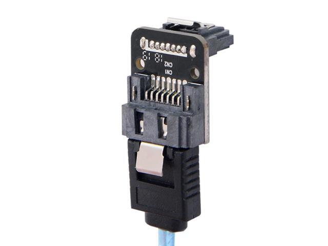 Vszerda SATA 7Pin Female to 7pin Male 90 Degree Angled Adapter Mainboard Motherboard for Desktops SSD HDD 6Gbps Data Convertor