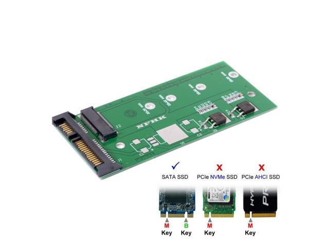 Vszerda M.2 NGFF B/M-Key SATA SSD to 2.5' SATA Hard Disk PCB Converter Adapter (Not Work NVEM SSD to SATA) with SATA to USB 3.0 Data Cable