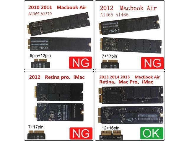 Vszerda 12+16Pin MAC SSD to Motherboard M.2 NVME NGFF M-Key Convert Adapter Card for 2013 2014 2015 A1493 A1502 A1465 A1466 MAC Pro Air SSD