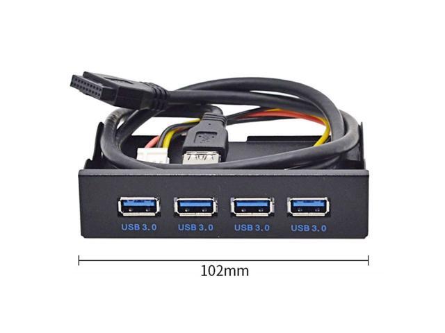Vszerda USB 3.0 HUB 4 Ports Front Panel to Motherboard 20Pin Adapter with SATA Power Cable for 3.5' Floppy Bay Disk Drive Caddy