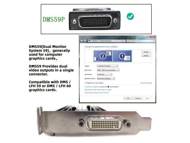Vszerda LFH DMS-59 Male to DVI 24+5 Female & VGA RGA 15pin Female Splitter Extension 15cm