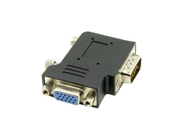 Vszerda VGA Connectors,VGA SVGA D-Sub HDB15Pin Male to Female 90 Degree Right Angled Gender Changer Video Graphics Array Connector Adapter for...