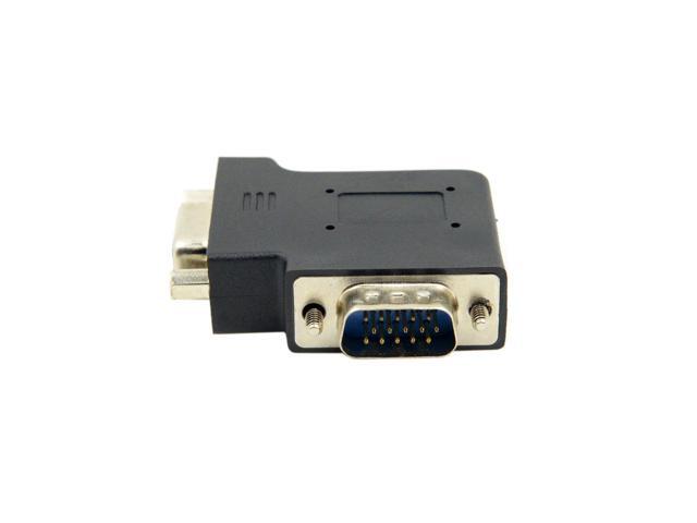 Vszerda VGA Connectors,VGA SVGA D-Sub HDB15Pin Male to Female 90 Degree Left Angled Gender Changer Video Graphics Array Connector Adapter for...