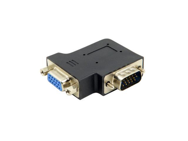 Vszerda VGA Connectors,VGA SVGA D-Sub HDB15Pin Male to Female 90 Degree Left Angled Gender Changer Video Graphics Array Connector Adapter for...