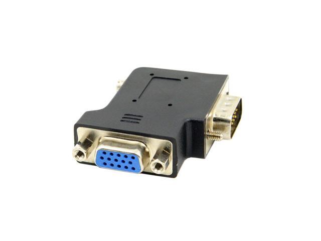 Vszerda VGA Connectors,VGA SVGA D-Sub HDB15Pin Male to Female 90 Degree Left Angled Gender Changer Video Graphics Array Connector Adapter for...