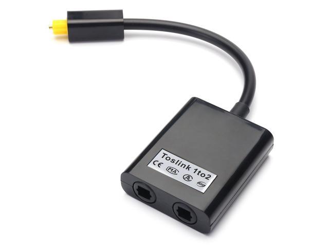 Vszerda AV Adapter Optical Cable Splitter 1 in 2 Out Toslink Digital Optical Audio Splitter Fiber Optical Splitter