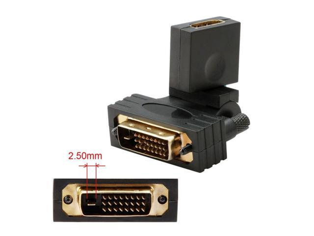 Vszerda HDMI to DVI Adapter,DVI Male to HDMI Female 180/360 Degree Angled Flip Rotation Gold Plating Bidirectional Converter Adapter for TV,...