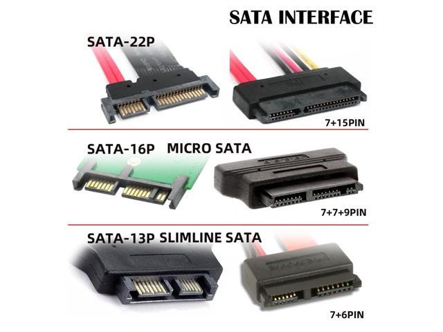 Vszerda 1.8' Micro SATA 16Pin to 2.5' SATA 22Pin PCB Converter Adapter for SSD HDD Hard Disk Drive with Extral USB Power Cable