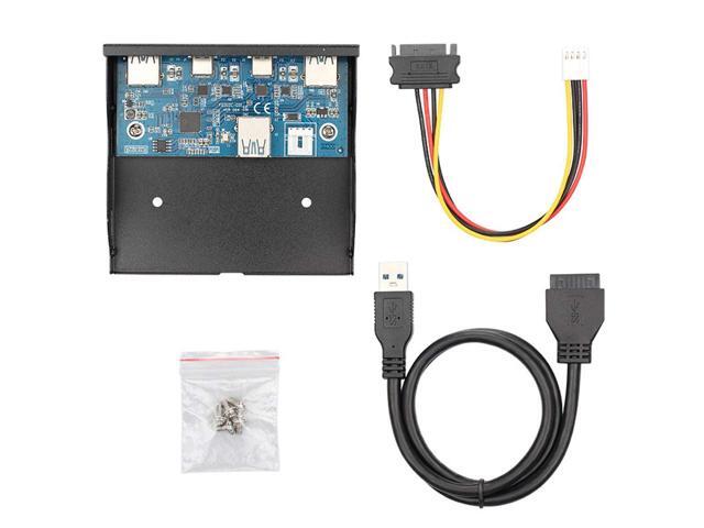 Vszerda USB-C & USB 3.0 HUB 4 Ports Front Panel to Motherboard 20Pin Connector Cable for 3.5' Floppy Bay