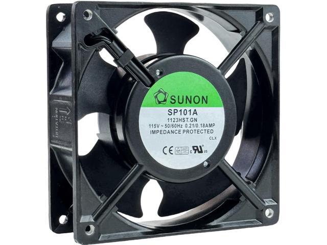 for SUNON SP101A-1123HST. GN Cooling Fan,115V 50/60Hz 0.21/0.18AMP 120X120×38mm Dual Ball Bearing Cooling Fan,2900RPM 2-pin Connector