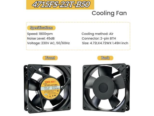 for NMB 4715FS-23T-B50 AXIAL Fan, 230VAC 0.09/0.08A 50/60Hz 12CM Cooling Fan, 120x120x38mm 12038 Cooling Fan