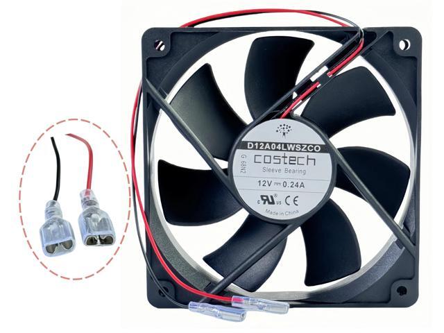 for COSTECH D12A04LWSZC0 Cooling Fan, 12V 0.24A 12025 120x120x25mm 2-Wire Cooling Fan