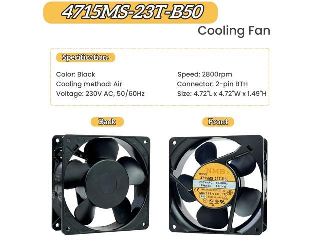 for NMB 4715MS-23T-B50 Cooling Fan, AC230V 15/14W 50/60Hz 120×120 ×38mm Cooling Fan