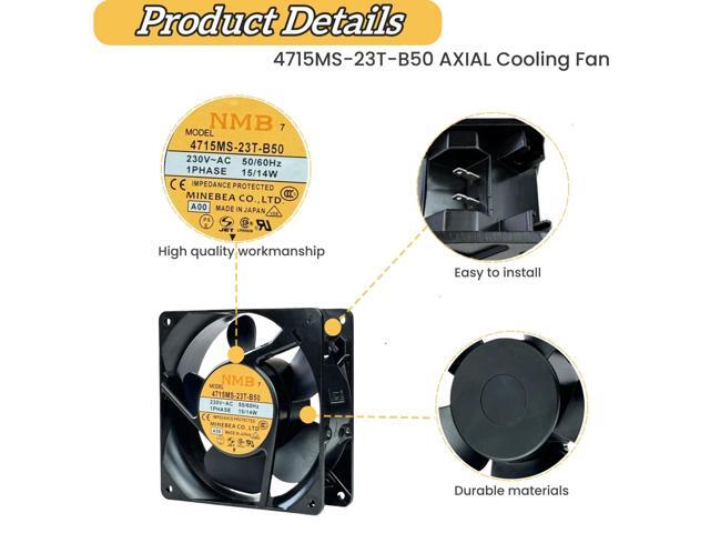 for NMB 4715MS-23T-B50 Cooling Fan, AC230V 15/14W 50/60Hz 120×120 ×38mm Cooling Fan