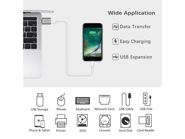 KEHIPI USB C to USB Adapter 3.1 Gen 2, 10Gbps USB to USB C Adapter, USB-C Male to USB 3.0 A Female USB 3.2 Type C OTG Converter for MacBook pro...