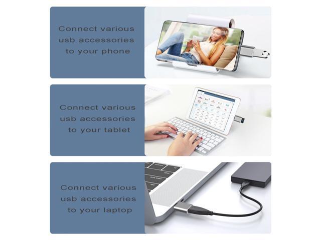 KEHIPI USB C to USB Adapter 3.1 Gen 2, 10Gbps USB to USB C Adapter, USB-C Male to USB 3.0 A Female USB 3.2 Type C OTG Converter for MacBook pro...