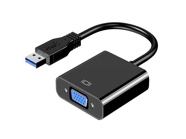 KEHIPI USB to VGA Adapter for Monitor, VGA to USB 3.0/2.0 Converter 1080P Multi-Display Video Cable for Laptop Desktop PC to Monitors, Projector, TV