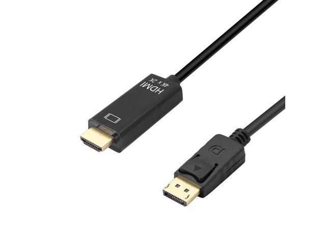 Vszerda DisplayPort to HDMI Cable,6 Feet Gold-Plated DP to HDMI Adapter Male to Male,4K Resolution Ready for Projector,Desktop,Laptop and More