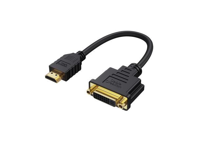KEHIPI HDMI to DVI Short Cable 0.5ft, Bi-Directional DVI-I (24+5) Female to HDMI Male Adapter 1080P DVI to HDMI Converter Compatible with Xbox, PC,...