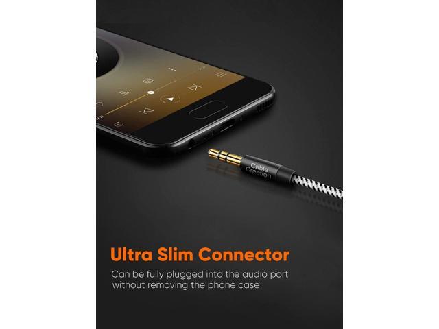 KEHIPI 3.5mm Aux Cable 0.45meter, Short Male to Male 1/8 Audio Auxiliary Cord Braided Hi-Fi Sound for Car, Headphone Jack, Speaker, Home Stereos,...