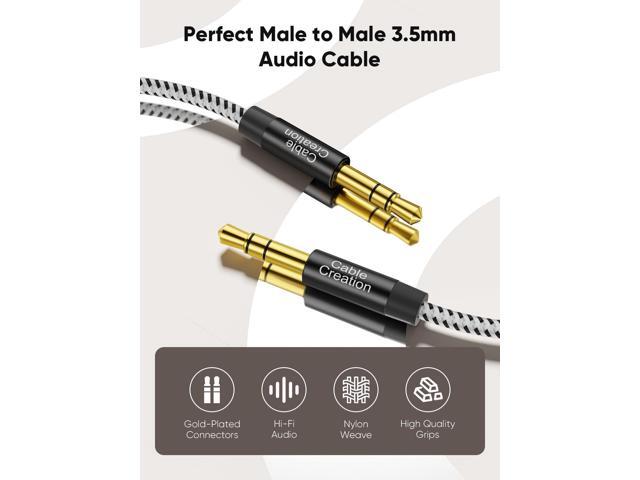 KEHIPI 3.5mm Cable(6FT/1.8M) 3.5mm Audio Cable Male to Male, 1/8 Auxiliary Stereo Aux Cord Compatible with Headphones,Car,Speaker,iPods,...