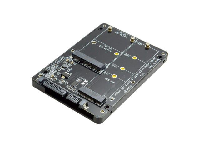 Vszerda 2 in 1 Combo M.2 NGFF B-key & mSATA SSD to SATA 3.0 Adapter Converter Case Enclosure