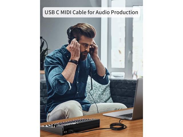 KEHIPI USB C to B Printer Cable 3.3FT, Scanner and MIDI Cable for Yamaha Casio Digital Piano, DJ Controller, 1M Black