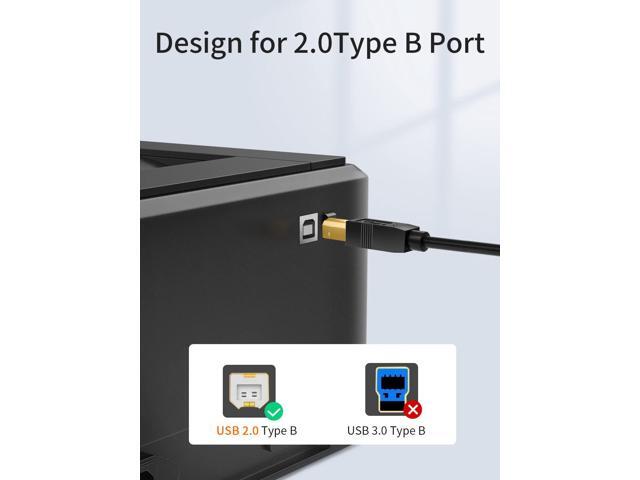 KEHIPI USB C to B Printer Cable 3.3FT, Scanner and MIDI Cable for Yamaha Casio Digital Piano, DJ Controller, 1M Black