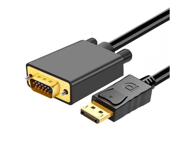 DisplayPort to VGA Cable 6FT, Display Port DP to VGA Adapter, 1080P@60Hz Video Cord from Laptop/Computer (DP) to Monitor/Projector (VGA), (Not...