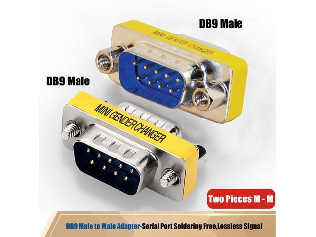 Vszerda 6-Pack RS232 9 Pin Serial Adapter DB9 Female to Female Coupler DB9 Female to Male Connector DB9 Male to Male Mini Gender Changer