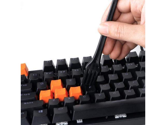 Vszerda Keycap Puller Switch Puller Stainless Steel Keycap Removal Tool with 2 Pcs Keyboard Cleaning Brush for Mechanical Keyboard