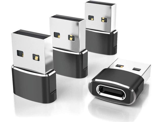 USB to USB C Adapter 4 Pack Type C Female to A Male Charger Converter for Apple Watch Ultra iWatch 8 7 iPhone 14 13 12 11 Pro Plus Max Airpods iPad...