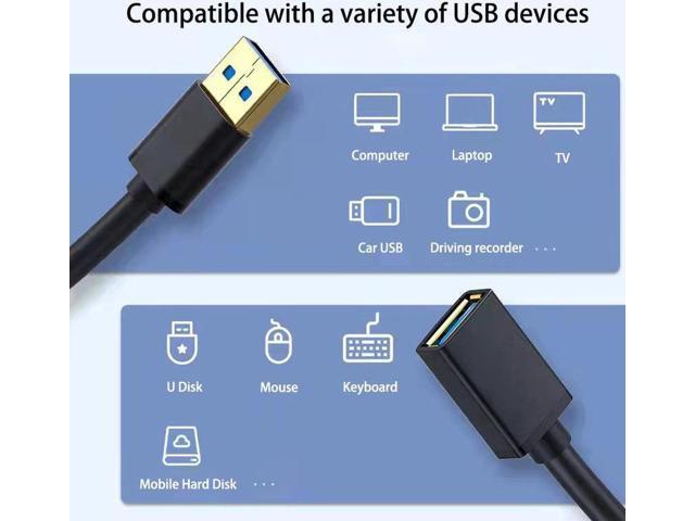USB Extension Cable 6.6FT, USB 3.0 Extension Cable Cord Male to Female, USB Extender High Data Transfer Compatible with Webcam,USB Keyboard,Flash...