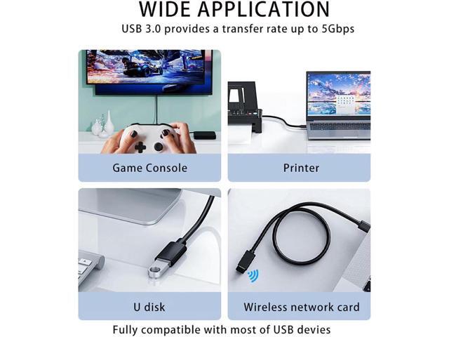 USB Extension Cable 16.4FT, USB 3.0 Extension Cable Cord Male to Female, USB Extender High Data Transfer Compatible with Webcam,USB Keyboard,Flash...